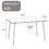 Modern Minimalist Rectangular Glass Dining Table for 4-6 with 0.31" Tempered Glass Tabletop and Black Metal Legs, Writing Table Desk, 51" W x 27"D x 30" H W2189138545