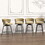 W2189S00028 Light Brown+technical leather+Metal+Kitchen+Dining Chairs