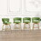 W2189S00032 Green+Linen+Metal+Kitchen+Dining Chairs