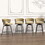 W2189S00040 Light Brown+technical leather+Metal+Kitchen+Dining Chairs