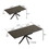 Extendable Dining Table Table Set for 6-8 Person for Dining Room,C-shaped Tube Soft padded armless dining chairs and Very large Dining Room Table Kitchen Table Chair Set with metal Legs W2189S00121