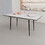 An expandable dining table set for 2-6 people, equipped with a C-shaped tubular cushioned armless dining chair and an elegant and spacious dining table kitchen table and chair set, with metal legs