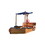 Outsunny Pirate Ship Sandbox with Cover and Rudder, Wooden Sandbox with Storage Bench and Seat, Outdoor Toy for Kids Ages 3-8 Years Old W219109484