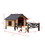 Outdoor Large Wooden Cabin House Style Wooden Dog Kennel with Porch W21951579