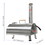 Pizza Oven Outdoor 12" Automatic Rotatable Pizza Ovens Portable Stainless Steel Wood Fired Pizza Oven Pizza Maker with Built-in Thermometer Pizza Cutter Carry Bag W2196134335
