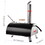 Black Pizza Oven Outdoor 12" Automatic Rotatable Pizza Ovens Portable Stainless Steel Wood Fired Pizza Oven Pizza Maker with Built-in Thermometer Pizza Cutter Carry Bag W2196134337
