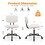 SWEETCRISPY PU Leather Low Back Task Chair Small Home Office Chair with Wheels W2201134124