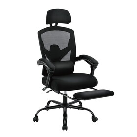 SWEETCRISPY Mesh High Back Ergonomic Office Chair Lumbar Support Pillow Computer Desk Chair