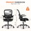 Sweetcrispy Office Mid Back Ergonomic Mesh Computer Desk Larger Seat Executive Height Adjustable Swivel Task Chair with Lumbar Support W2201134204