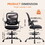 Sweetcrispy Drafting Tall Office Chair Ergonomic High Desk Chair with Flip-up Armrests W2201134212