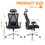 Sweetcrispy High Back Ergonomic Office Chair Adjustable Headrest and Waistrest Mesh Desk chair W2201134214