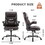Sweetcrispy Executive Office PU Leather Desk Chair High Back Flip-Up Armrest Adjustable Ergonomic Home Office Chair W2201134308