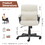 Sweetcrispy Mid Back Office Desk Chair with Padded Armrests PU Leather Home Office Chair W2201134311