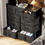 Sweetcrispy 9 Tall Fabric Clothes Cabinet Storage Organizers and Wood Top Surface Table Chest of Drawers, Living Room, Hallway, Porch, Kids Bedroom Dresser, Black W2201134602