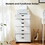 Sweetcrispy 7 Drawer Chest - Storage Cabinets with Wheels Dressers Wood Dresser Cabinet Mobile Organizer Drawers for Office W2201134616