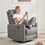 Manual Recliner Chair Winback Single Sofa,Grey W2201138128