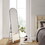 Floor Standing Mirror, Wall Mirror with Stand Aluminum Alloy Thin Frame,16"*59",Black W2201138182
