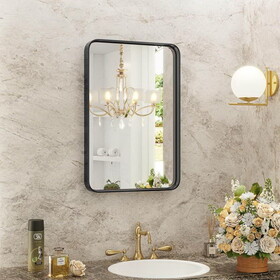 Bathroom Mirror Vanity Mirror for Wall,Aluminum Alloy Framed Wall Mirror Farmhouse,30"X22" W2201135273