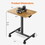 Sweetcrispy Small Mobile Rolling Standing Desk Rolling Desk Laptop Computer Cart for Home W2201138204