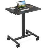 Sweetcrispy Small Mobile Rolling Standing Desk Rolling Desk Laptop Computer Cart for Home W2201138206