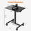 Sweetcrispy Small Mobile Rolling Standing Desk Rolling Desk Laptop Computer Cart for Home W2201138206