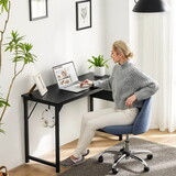 Simple Style Wooden Work Office Desks with Storage,40 inch,Black W2201135240