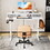 Sweetcrispy Home Office Height Adjustable Electric Standing Desk with Storage Shelf Double Drawer W2201138264