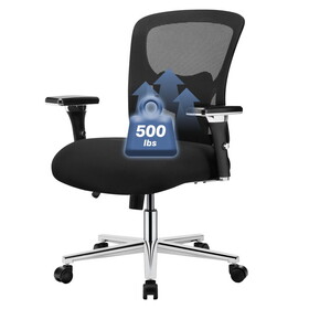 Desk chair, waist support, 500 lb heavy-duty mesh ergonomic computer chair W2201P184870
