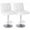 Bar stools 1 set of 2, counter height bar stools, square cushion bar stools with back, footstool, cafe, white, 2 pieces W2201P185353