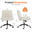 Office chair, backrest, armless office chair, adjustable swivel for comfortable home office, beige, fabric W2201P185390