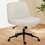 Office chair, backrest, armless office chair, adjustable swivel for comfortable home office, beige, fabric W2201P185390