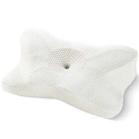 Sleeping pillow, bedroom bedding, neck support pillow, white,2 Piece