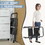 2 Non-slip step ladder, quick folding steel ladder Sturdy metal supported household tools for home/office work at altitude, portable step tools W2201P190837