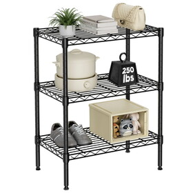 Storage Shelving Unit, Adjustable Metal Wire Racks Heavy Duty Standing Shelf Organizer for Kitchen, Closet, Pantry, Garage, Bathroom, Laundry,3-Tier W2201P198125