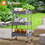 3 Tier Small Rolling Cart, Metal Utility Storage Organizer Kitchen Trolley Bathroom Laundry Room Bar Office Shelves W2201P250085