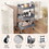 3 Tier Small Rolling Cart, Metal Utility Storage Organizer Kitchen Trolley Bathroom Laundry Room Bar Office Shelves W2201P250085