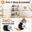 3 Tier Small Rolling Cart, Metal Utility Storage Organizer Kitchen Trolley Bathroom Laundry Room Bar Office Shelves W2201P250085