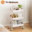 3 Tier Small Rolling Cart, Metal Utility Storage Organizer Kitchen Trolley Bathroom Laundry Room Bar Office Shelves W2201P250091
