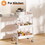 3 Tier Small Rolling Cart, Metal Utility Storage Organizer Kitchen Trolley Bathroom Laundry Room Bar Office Shelves W2201P250091
