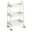 3 Tier Small Rolling Cart, Metal Utility Storage Organizer Kitchen Trolley Bathroom Laundry Room Bar Office Shelves W2201P250091