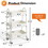 3 Tier Small Rolling Cart, Metal Utility Storage Organizer Kitchen Trolley Bathroom Laundry Room Bar Office Shelves W2201P250091