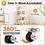 3 Tier Small Rolling Cart, Metal Utility Storage Organizer Kitchen Trolley Bathroom Laundry Room Bar Office Shelves W2201P250091