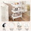 3 Tier Small Rolling Cart, Metal Utility Storage Organizer Kitchen Trolley Bathroom Laundry Room Bar Office Shelves W2201P250091