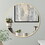 Gold 32 inch Metal Round Bathroom Mirror W2203134043
