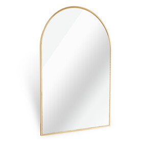 Gold 20x30 INCH Metal Arch Barhroom mirror W2203134104