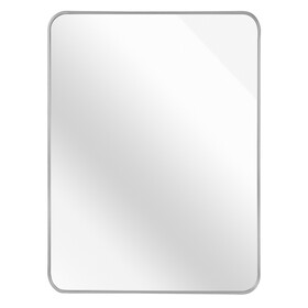 Silver 30"x40" Rectangular Bathroom Wall Mirror W2203134112