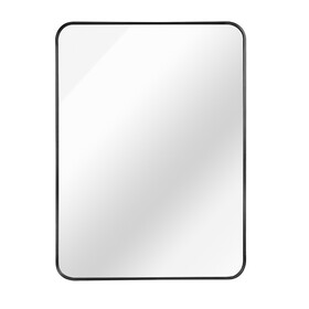 Black 24x36 INCH Metal Rectangle Barhroom mirror W2203135010