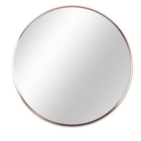 Gold 42 inch Metal Round Bathroom Mirror W2203P156444