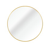 Gold 24 inch Metal Round Bathroom Mirror
