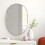 Silver 20 x 28 inch Metal Oval Mirror